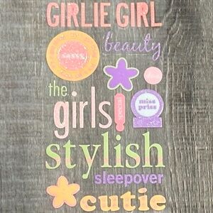 💞 New Girlie Girl Glitter Scrapbook Craft Stickers